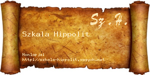 Szkala Hippolit névjegykártya